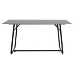 Τραπέζι Revello pakoworld sintered stone μαύρο μαρμάρου-μαύρο 150x90x75εκ - Image 4