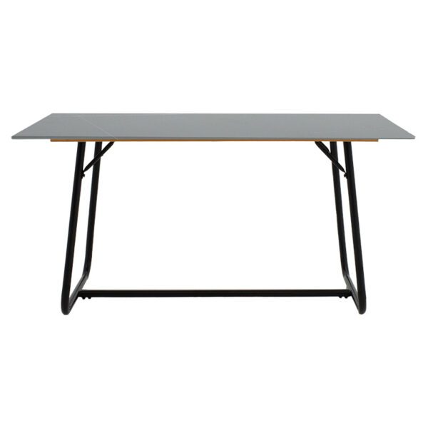 Τραπέζι Revello pakoworld sintered stone μαύρο μαρμάρου-μαύρο 150x90x75εκ - Image 4
