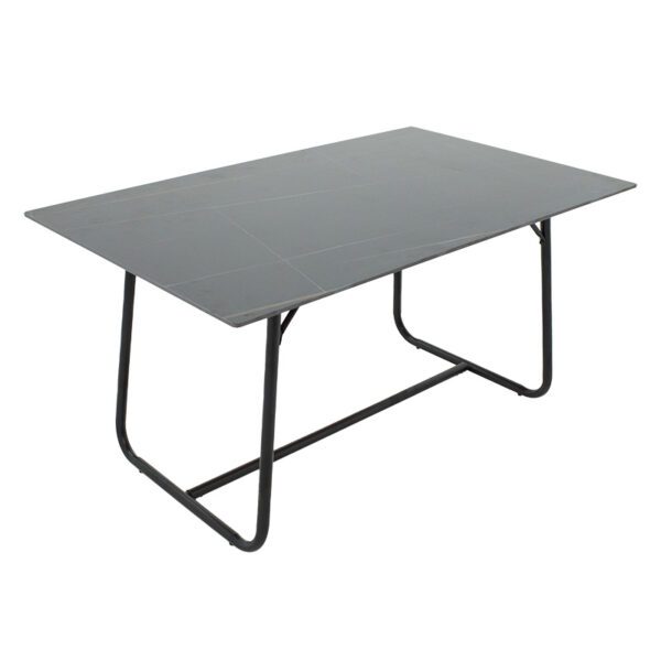 Τραπέζι Revello pakoworld sintered stone μαύρο μαρμάρου-μαύρο 150x90x75εκ - Image 5