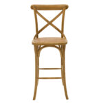 Σκαμπό μπαρ Reid pakoworld ξύλο sonoma-έδρα καφέ rattan - Image 4