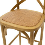 Σκαμπό μπαρ Reid pakoworld ξύλο sonoma-έδρα καφέ rattan - Image 6