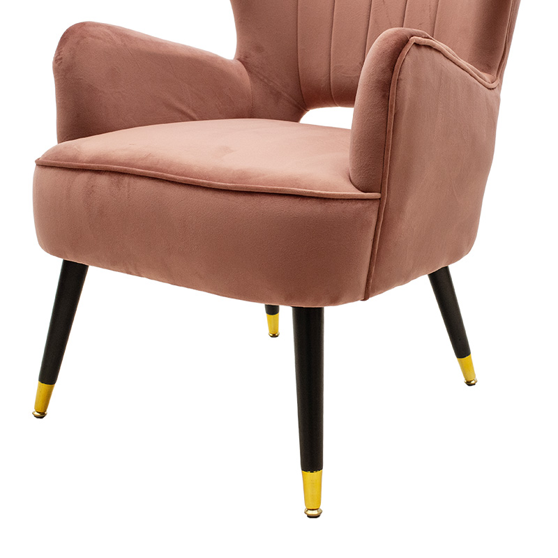 110-000024-5 Πολυθρόνα - μπερζέρα Lark pakoworld βελούδο σάπιο μήλο 65x74x90εκ - Image 6