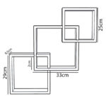 Ραφιέρα τοίχου Maas pakoworld χρώμα καρυδί 33x8.5x33εκ - Image 9