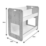 Ραφιέρα Dovere pakoworld λευκό mdf 56x34x55εκ - Image 5