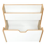 Ραφιέρα Crane pakoworld φυσικό-λευκό mdf 57x34x55εκ - Image 4