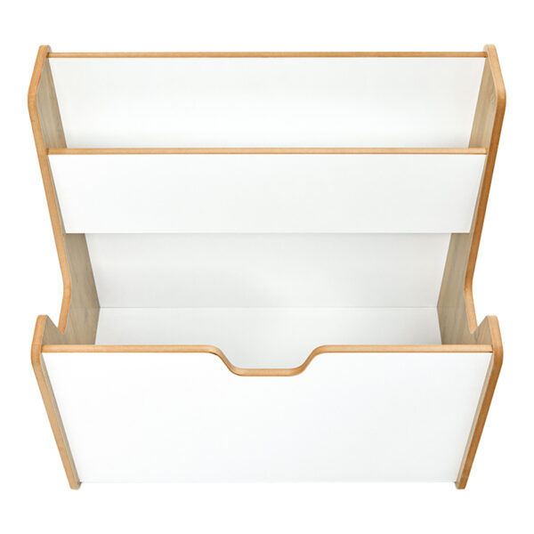 Ραφιέρα Crane pakoworld φυσικό-λευκό mdf 57x34x55εκ - Image 4