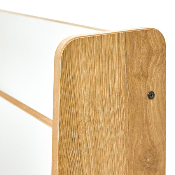 Ραφιέρα Crane pakoworld φυσικό-λευκό mdf 57x34x55εκ - Image 5