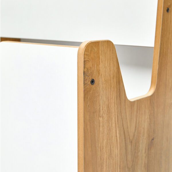 Ραφιέρα Crane pakoworld φυσικό-λευκό mdf 57x34x55εκ - Image 6