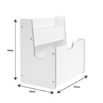 Ραφιέρα Crane pakoworld λευκό mdf 57x34x55εκ - Image 3