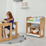 Ραφιέρα Seagull pakoworld φυσικό-λευκό mdf 57x34x70εκ - Image 2