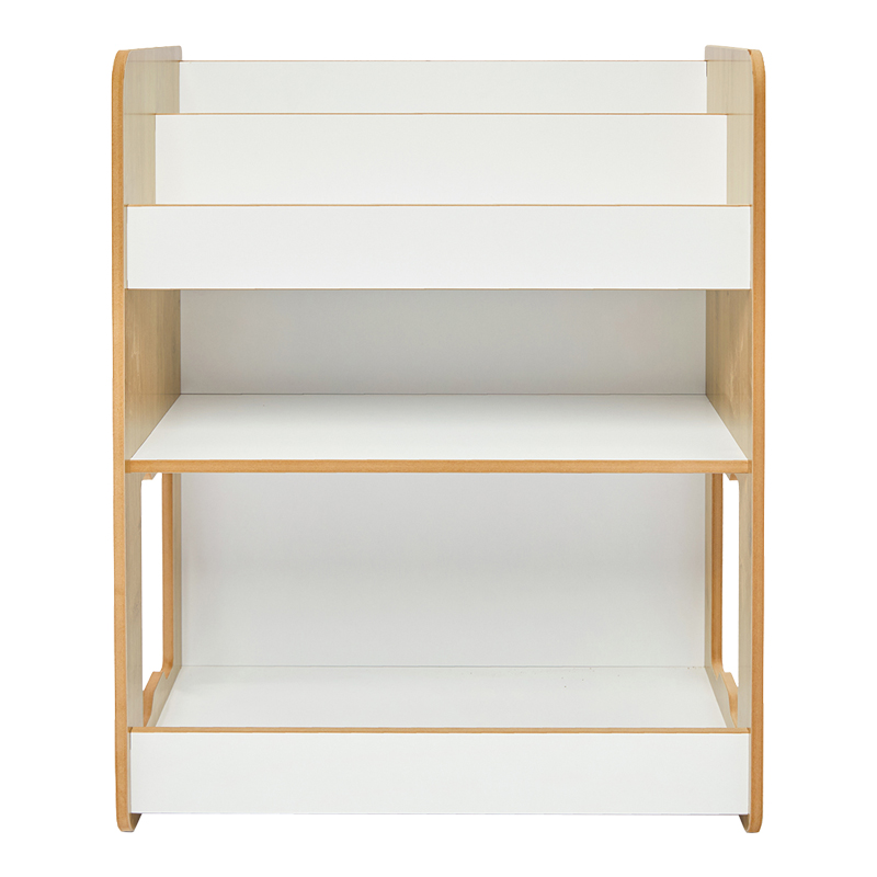 120-000423-2 Ραφιέρα Seagull pakoworld φυσικό-λευκό mdf 57x34x70εκ - Image 3