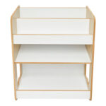 Ραφιέρα Seagull pakoworld φυσικό-λευκό mdf 57x34x70εκ - Image 4