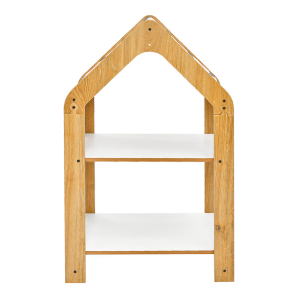 Ραφιέρα Montessori Zoilen pakoworld φυσικό-λευκό-μπλε mdf 50x30x80εκ - Image 2