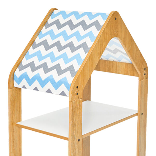 Ραφιέρα Montessori Zoilen pakoworld φυσικό-λευκό-μπλε mdf 50x30x80εκ - Image 3
