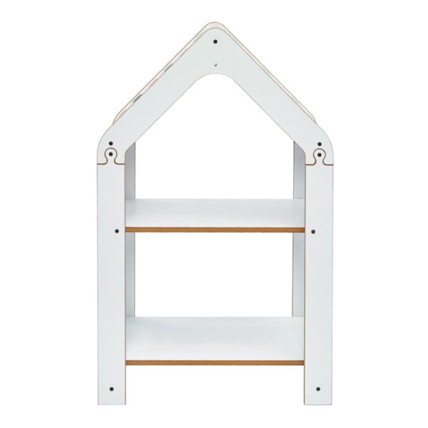 Ραφιέρα Montessori Zoilen pakoworld λευκό-ροζ mdf 50x30x80εκ - Image 2