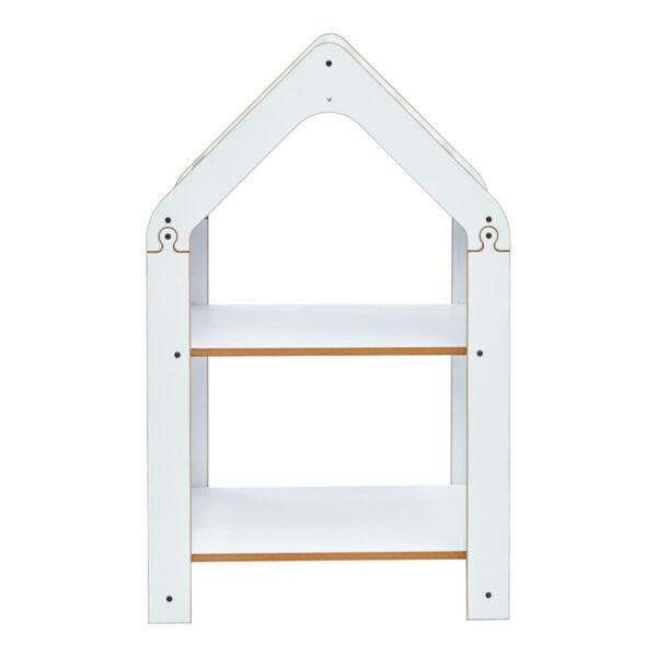 Ραφιέρα Montessori Zoilen pakoworld λευκό-μπλε mdf 50x30x80εκ - Image 2