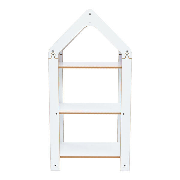 Ραφιέρα Montessori Zoilen I pakoworld λευκό-ροζ mdf 50x30x100εκ - Image 2