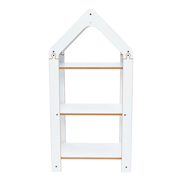 Ραφιέρα Montessori Zoilen I pakoworld λευκό-μπλε mdf 50x30x100εκ - Image 2