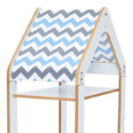 Ραφιέρα Montessori Zoilen I pakoworld λευκό-μπλε mdf 50x30x100εκ - Image 3