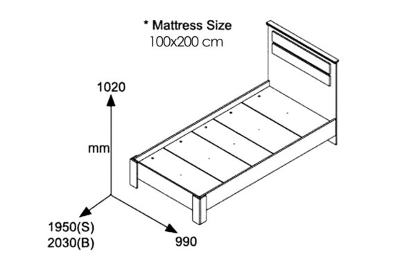 Κρεβάτι OLYMPUS pakoworld σε χρώμα castillo-toro 100x200εκ - Image 3