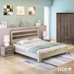 Κρεβάτι διπλό OLYMPUS pakoworld σε χρώμα castillo-toro 160x200εκ - Image 2