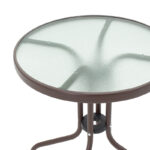 Τραπέζι Watson pakoworld μέταλλο καφέ-γυαλί Φ60x70εκ - Image 6