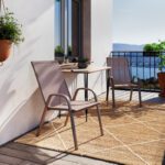 Πολυθρόνα Calan pakoworld μέταλλο σκούρo καφέ-textilene καφέ 54x74x91εκ - Image 2