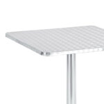 Τραπέζι Lazo pakoworld χρωμίου αλουμίνιο 60x60x70εκ - Image 3