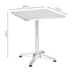 Τραπέζι Lazo pakoworld χρωμίου αλουμίνιο 60x60x70εκ - Image 4