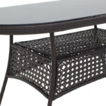 Τραπέζι Cellin pakoworld μέταλλο-pe rattan καφέ 160x80x77εκ - Image 6