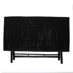 Τραπέζι Badou pakoworld πτυσσόμενο bamboo μαύρο 150x80x77εκ - Image 8