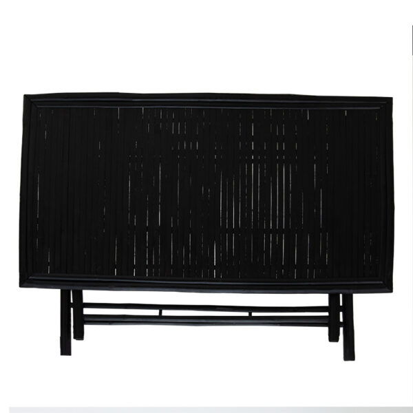 Τραπέζι Badou pakoworld πτυσσόμενο bamboo μαύρο 150x80x77εκ - Image 8