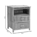 Κομοδίνο Ofra pakoworld bamboo φυσικό 56x46x69εκ - Image 5