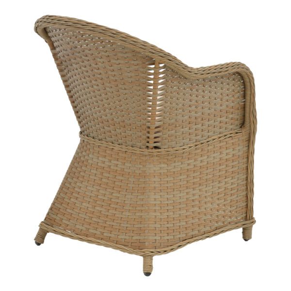 Πολυθρόνα κήπου Hadrian pakoworld rattan καφέ- textilene μπεζ 57x70x85εκ - Image 2