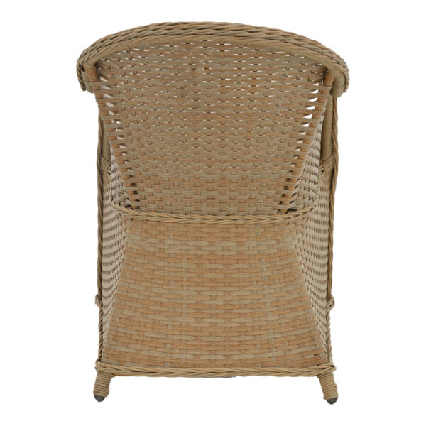 Πολυθρόνα κήπου Hadrian pakoworld rattan καφέ- textilene μπεζ 57x70x85εκ - Image 5