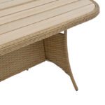 Τραπέζι Keir pakoworld rattan-αλουμίνιο καφέ 180x90x72εκ - Image 4