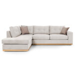 Γωνιακός καναπές δεξιά γωνία Boston pakoworld ύφασμα cream-mocha 280x225x90εκ - Image 5