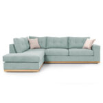Γωνιακός καναπές δεξιά γωνία Boston pakoworld ύφασμα ciel-cream 280x225x90εκ - Image 5