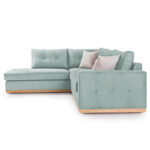 Γωνιακός καναπές δεξιά γωνία Boston pakoworld ύφασμα ciel-cream 280x225x90εκ - Image 6
