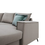 Γωνιακός καναπές Fabulous pakoworld αναστρέψιμος ύφασμα elephant-ciel 240x165x95εκ - Image 11