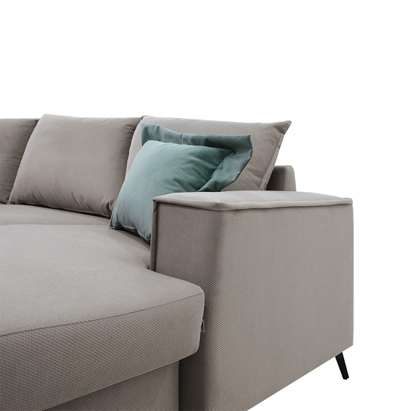 168-000039-4 Γωνιακός καναπές Fabulous pakoworld αναστρέψιμος ύφασμα elephant-ciel 240x165x95εκ - Image 11