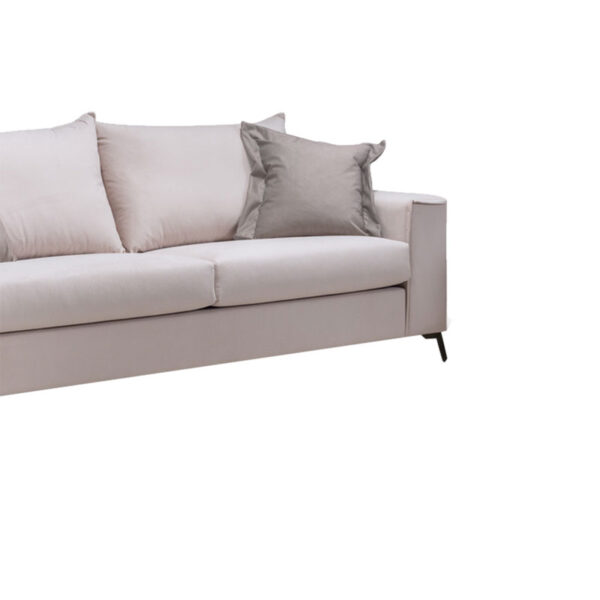 Καναπές Verona 3θέσιος cream - μαξιλάρια mocha 225x93x100εκ - Image 3