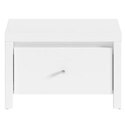 Κομοδίνο Fansi pakoworld λευκό 51x40.5x33.5εκ