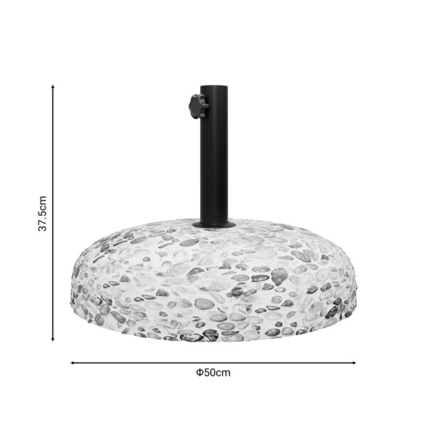 Βάση ομπρέλας Nimbus pakoworld τσιμέντο ψηφιδωτή 35kg Φ50εκ - Image 2