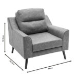 Πολυθρόνα Lonnie pakoworld τεχνόδερμα γκρι antique 94x95.5x92.5εκ - Image 8