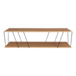 Τραπέζι σαλονιού Tars pakoworld sonoma-μαύρο 120x50x30εκ - Image 3