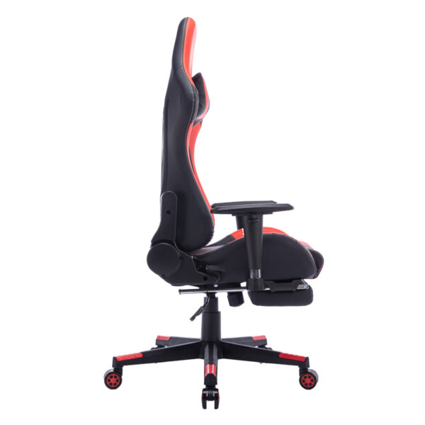 Καρέκλα γραφείου gaming Zeldo pakoworld pu μαύρο-κόκκινο 66x56x135εκ - Image 2