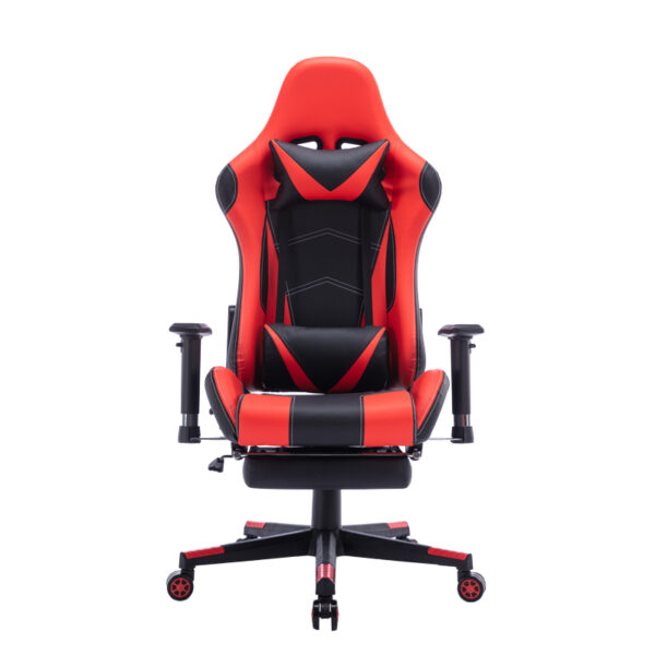 Καρέκλα γραφείου gaming Zeldo pakoworld pu μαύρο-κόκκινο 66x56x135εκ - Image 3