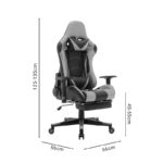 Καρέκλα γραφείου gaming Zeldo pakoworld pu μαύρο-κόκκινο 66x56x135εκ - Image 8
