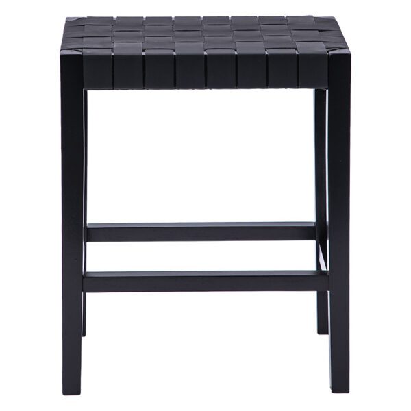 Σκαμπό Ridley pakoworld ξύλο-pu μαύρο 51x34x61.5εκ - Image 2